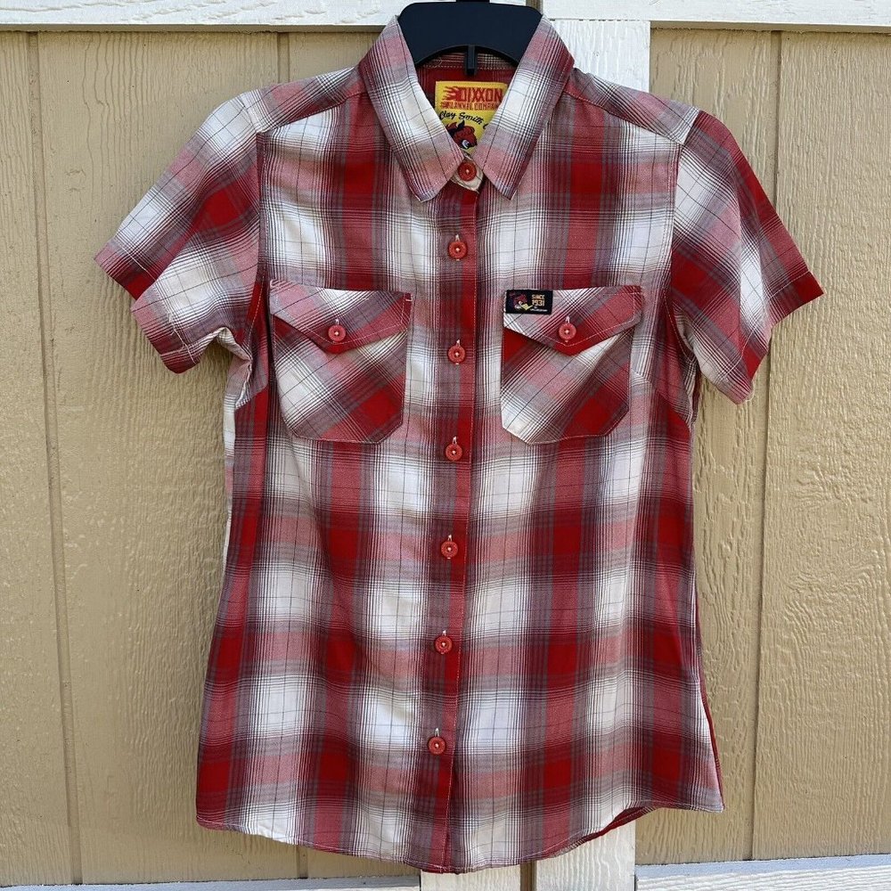 Dixxon Flannel Company Mrs Horsepower Clay Smith Cams Plaid Shirt Button Small